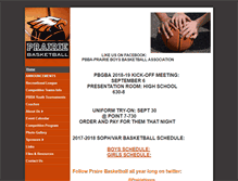 Tablet Screenshot of prairiebasketball.com